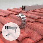 Montage-Set Schrägdach/Ziegeldach, für 1*4 PV-Module nebeneinander