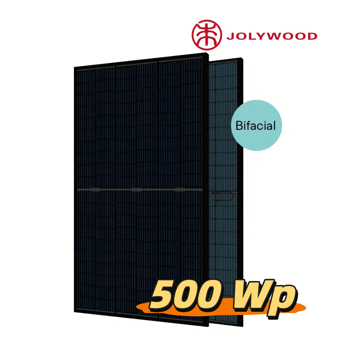 500w me (2) Jolywood 500W Bifazial transparent Glas-Glas Black Modul (Palettenpreis 37 Stück) – Bild 1