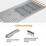 Kurzschiene Montage-Set für Trapezblech 10 Stück, 1*4 PV-Module (nebeneinander) - Image 3