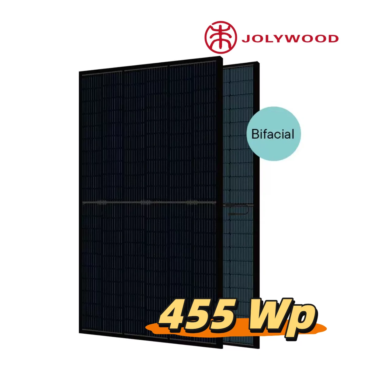 455w me (2) Jolywood 455W Bifazial transparent Glas-Glas Black Modul (Palettenpreis 37 Stück) – Bild 1