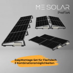 PreFix4 Montage-Set Flachdach, für 4 PV-Module, schwarze Farbe