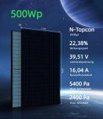 Bienesol 500W Bifazial Glas-Glas Full Black PV-Modul – Bild 2