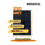 Bienesol 230W Bifazial Glas-Glas transparent Black Balkon-Modul