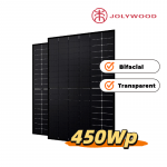 Jolywood 450W Bifazial transparent Glas-Glas Black Modul (Palettenpreis 37 Stück)