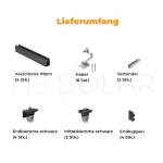 Ziegeldach Montageset für 2 Solarmodule – schwarze Schienen, LV-T084 – Bild 3